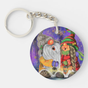 Christmas Couple Gnomes Keychain