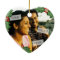 Christmas Couple Heart Photo Ornament