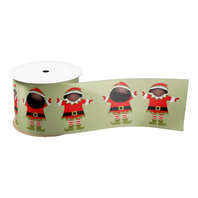Christmas Couple Holiday Gift Satin Ribbon (Spool)