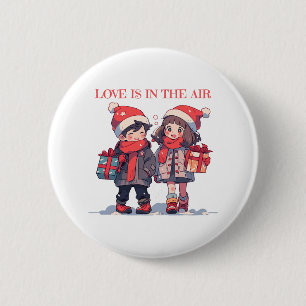 Christmas couple - Love is in the air 6 Cm Round Badge