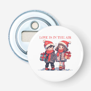 Christmas couple - Love is in the air Bottle Opener