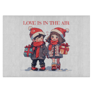 Christmas couple - Love is in the air Cutting Board