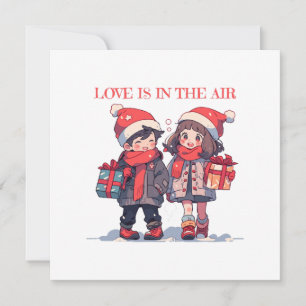 Christmas couple - Love is in the air Invitation
