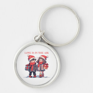 Christmas couple - Love is in the air Key Ring