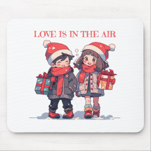 Christmas couple - Love is in the air Mouse Mat