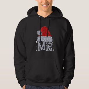 Christmas Couple Matching Mr and Mrs Santa Hat Xma Hoodie