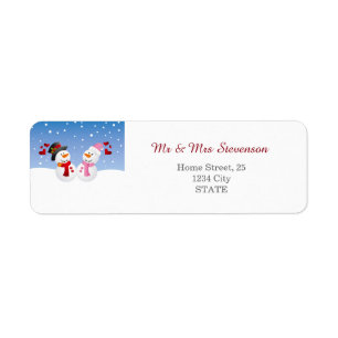 Christmas couple of snowmen funny holidays