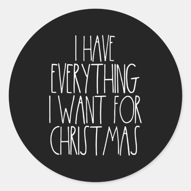 Christmas Couple Shirt Funny Xmas Matching I Have  Classic Round Sticker (Front)