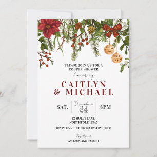 Christmas Couple Shower Invite, Holiday Shower Invitation