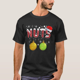 Christmas Couples Chest Nuts Matching Santa Hat Ch T-Shirt