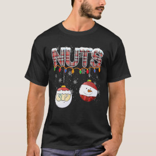 Christmas Couples Chest Nuts Matching Santa Hat Ch T-Shirt