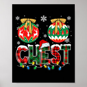 Christmas Couples Chestnuts Matching Family Funny Poster