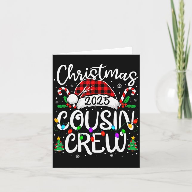 Christmas Cousin Crew 2025 Family Matching Xmas Pa Card (Front)