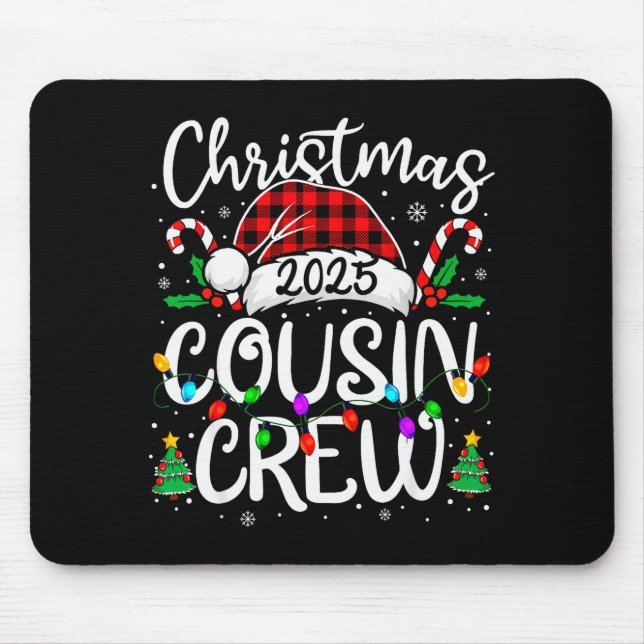 Christmas Cousin Crew 2025 Family Matching Xmas Pa Mouse Mat (Front)