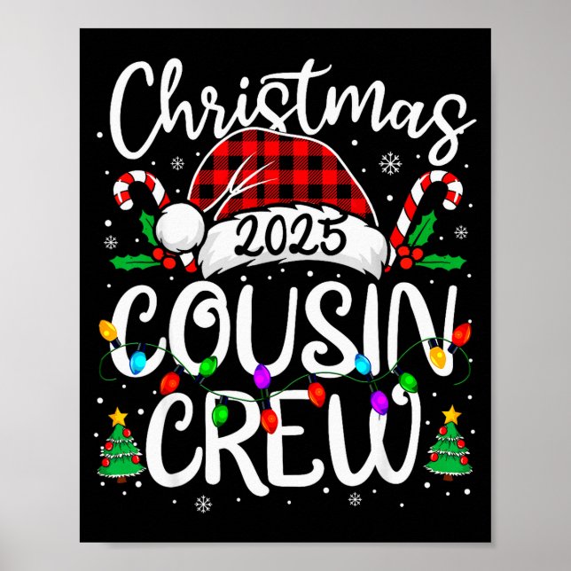 Christmas Cousin Crew 2025 Family Matching Xmas Pa Poster (Front)
