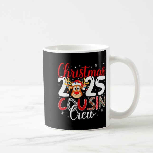 Christmas Cousin Crew 2025 Matching Family Xmas Pa Coffee Mug (Right)