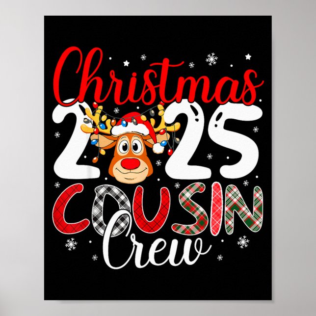 Christmas Cousin Crew 2025 Matching Family Xmas Pa Poster (Front)