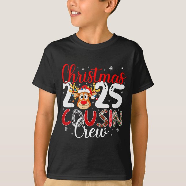 Christmas Cousin Crew 2025 Matching Family Xmas Pa T-Shirt (Front)