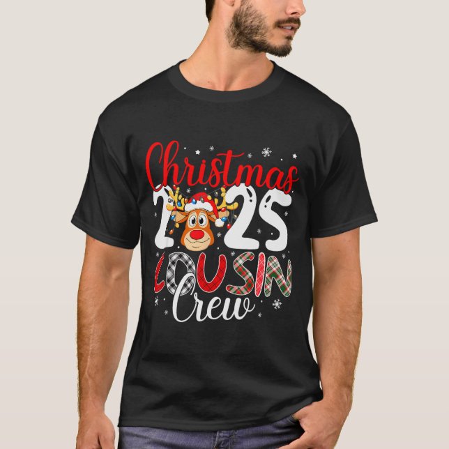 Christmas Cousin Crew 2025 Matching Family Xmas Pa T-Shirt (Front)