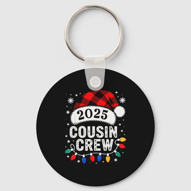 Christmas Cousin Crew 2025 Matching Xmas Family Pa Key Ring (Front)