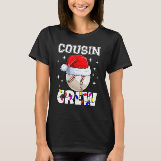 Christmas Cousin Crew Baseball Ball Pyjamas Family T-Shirt