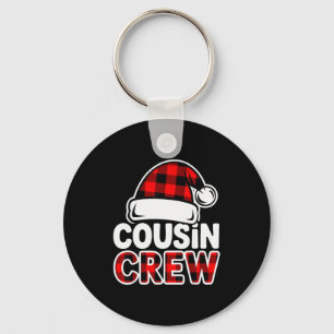 Christmas Cousin Crew Buffalo Red Plaid Pajamas Fa Key Ring