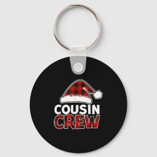 Christmas Cousin Crew Buffalo Red Plaid Pajamas Fa Key Ring