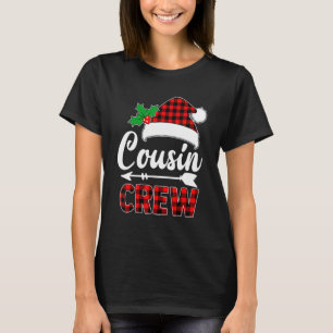 Christmas Cousin Crew Buffalo Red Plaid Pajamas Fa T-Shirt