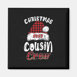 Christmas Cousin Crew Buffalo Red Plaid Pyjamas Fa Magnet