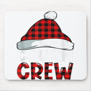Christmas Cousin Crew Buffalo Red Plaid Pyjamas Fa Mouse Mat