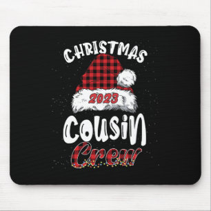 Christmas Cousin Crew Buffalo Red Plaid Pyjamas Fa Mouse Mat
