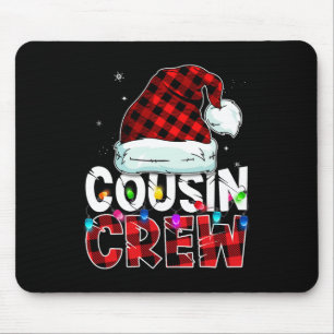 Christmas Cousin Crew Buffalo Red Plaid Pyjamas Fa Mouse Mat