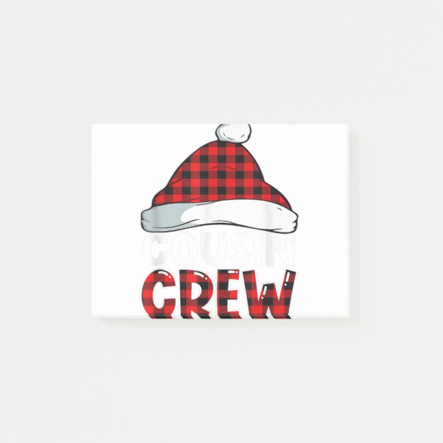 Christmas Cousin Crew Buffalo Red Plaid Pyjamas Fa Post-it Notes (Front)
