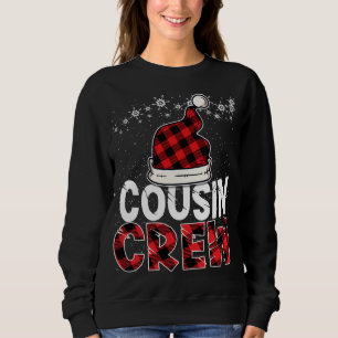 Christmas Cousin Crew Buffalo Red Plaid Pyjamas Fa Sweatshirt