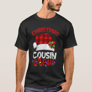 Christmas Cousin Crew Buffalo Red Plaid Pyjamas Fa T-Shirt