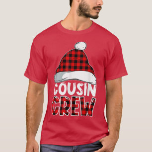 Christmas Cousin Crew Buffalo Red Plaid Pyjamas Fa T-Shirt