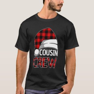 Christmas Cousin Crew Buffalo red Plaid Pyjamas Fa T-Shirt