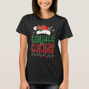 Christmas Cousin Crew Buffalo Red Plaid Santa Xmas T-Shirt