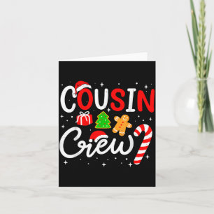 Christmas Cousin Crew Candy Cane Family Matching H Card