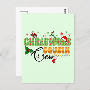 Christmas Cousin Crew Family Reunion  Postcard