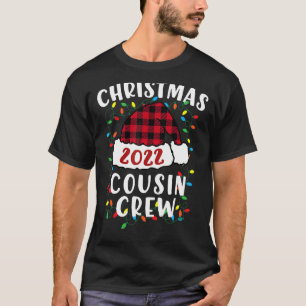 Christmas Cousin Crew Red Plaid Matching Pajama T-Shirt