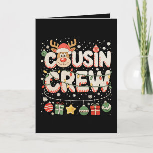 Christmas Cousin Crew Reindeer Matching Family Card