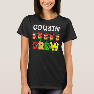 Christmas Cousin Crew Reindeer Matching Family Pa T-Shirt