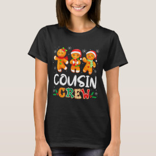 Christmas Cousin Crew Santa Hat Family Matching Fu T-Shirt