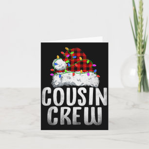 Christmas Cousin Crew Santa Xmas Family Matching P Card