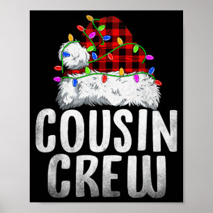 Christmas Cousin Crew Santa Xmas Family Matching P Poster