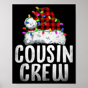 Christmas Cousin Crew Santa Xmas Family Matching P Poster