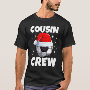 Christmas Cousin Crew Soccer Ball Pyjamas Family X T-Shirt