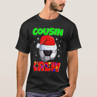 Christmas Cousin Crew Soccer Ball Pyjamas Family X T-Shirt
