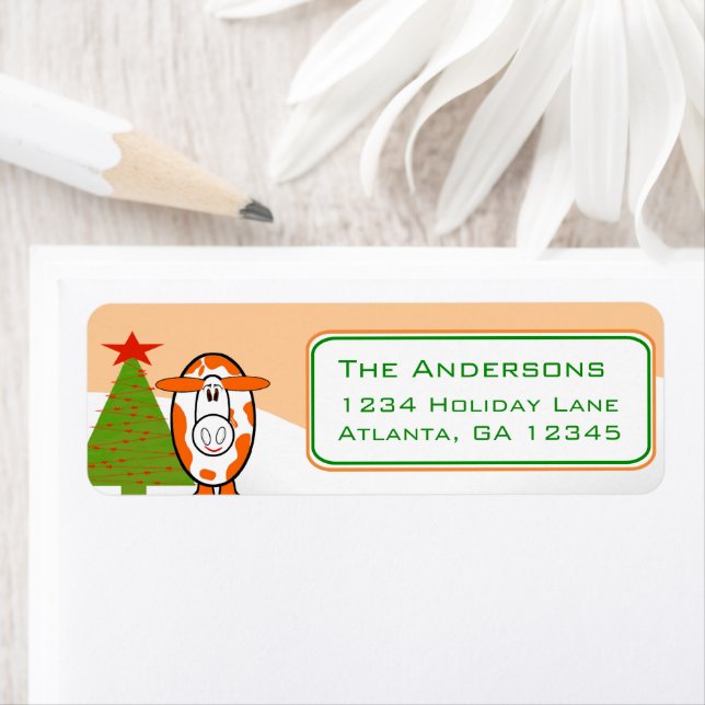 Christmas Cow Dairy Farm Return Address (Insitu)